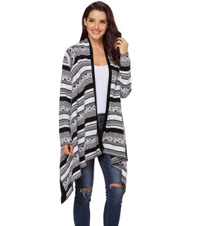 White black aztec cardigan