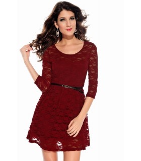 Penny Burgundy Dress