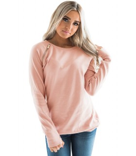 Pink zip-up sweatshirt