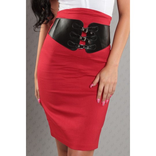 Punainen korkeavyötäröinen...