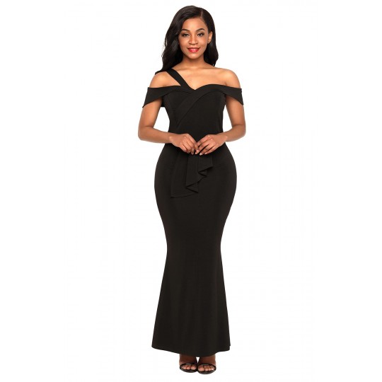 Black one-shoulder...