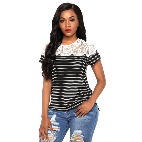 Black short-sleeved...