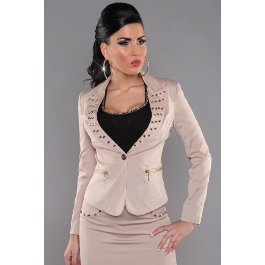 Koucla beige rivet-stained...