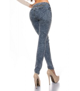 Koucla stentvättade jeans med hög midja [SISTA CHANSEN]