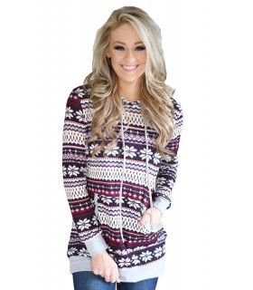 Colorful print hoodie