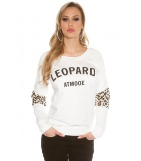 Koucla white LEOPARD sweatshirt