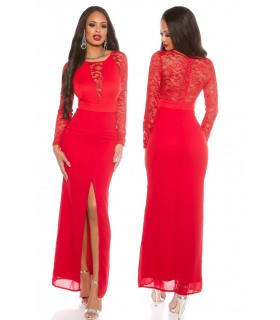 Koucla a long party dress with lace ornament [LAST CHANCE]