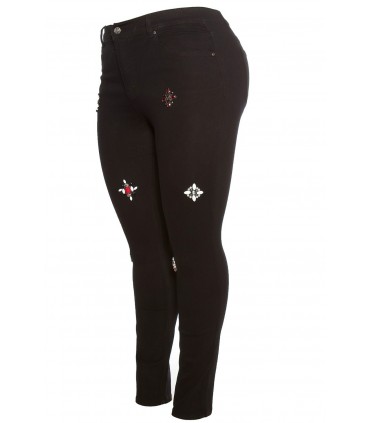 Curvy Girls Size mustat koristellut farkut
