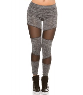 Koucla grey mesh workout tights