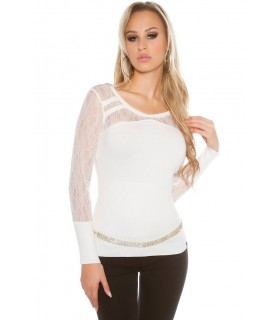Koucla white knit with lace [LAST CHANCE]