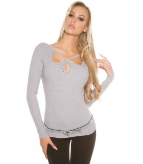 Koucla grey rhine-ornamental 2-way ribbineule