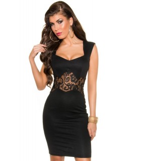 Koucla black lace-orned dress [LAST CHANCE]