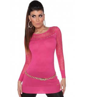 Koucla pink rhine and lace knit [LAST CHANCE]