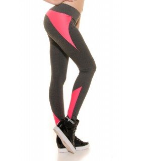 Koucla neon pins/grey workout tights