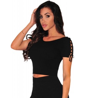 Black nodded short shirt
