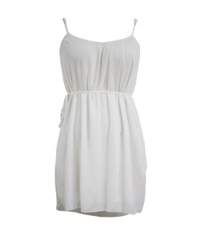 White summer dress with belt