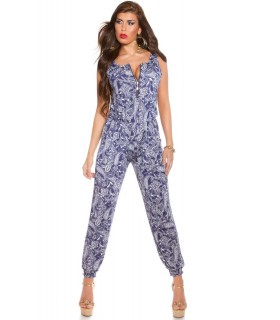 Koucla sininen paisley jumpsuit