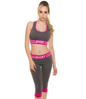 Koucla pink SPORT short top + caprit