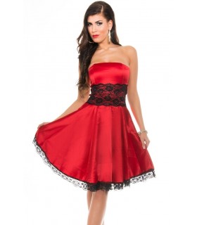 Koucla red party dress with lace [LAST CHANCE]