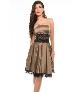 Koucla cappuccino party dress with lace [LAST CHANCE]