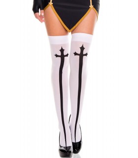White cross pattern socks