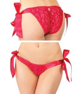 Red opening lace underpants