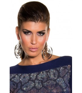 Silver earrings with rings