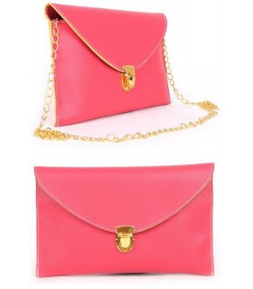 Pink gold-orned strapless handbag
