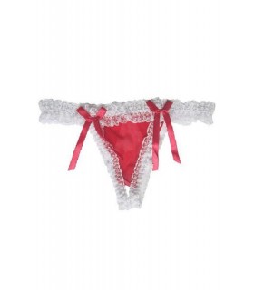 Quinn red and white car chase-open thongs