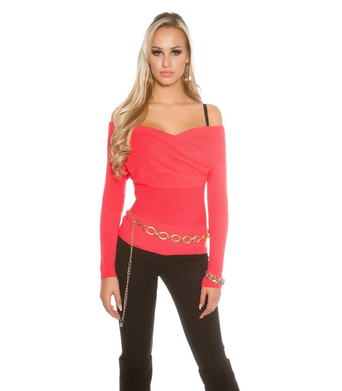 Koucla korall off-shoulder wrap sticka – kuva 3