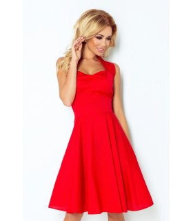 Numoco red pin-up dress with strings