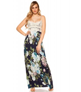 Blue rose pattern maximum with croquet