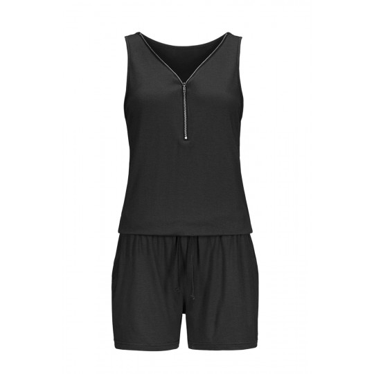 Black zippered romper [LAST...