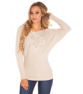 Koucla beige Paris bat machineule
