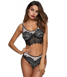 Lace-orned 2-part mesh underwear [CHRISTMASLE]