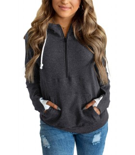 Grey hoodie with a puller