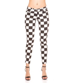Koucla black square-patterned trousers [LAST CHANCE]