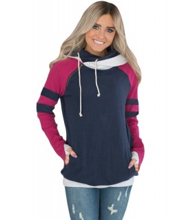 Dark blue blue hoodie with zipper