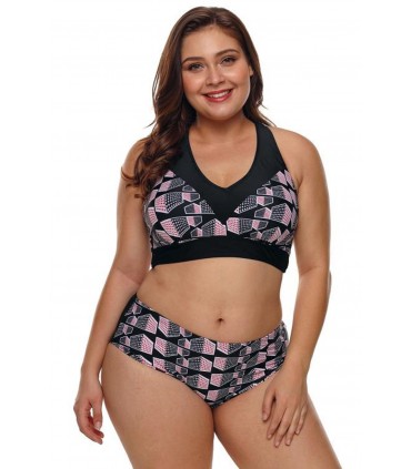 Utskriftsmönster v-bikini
