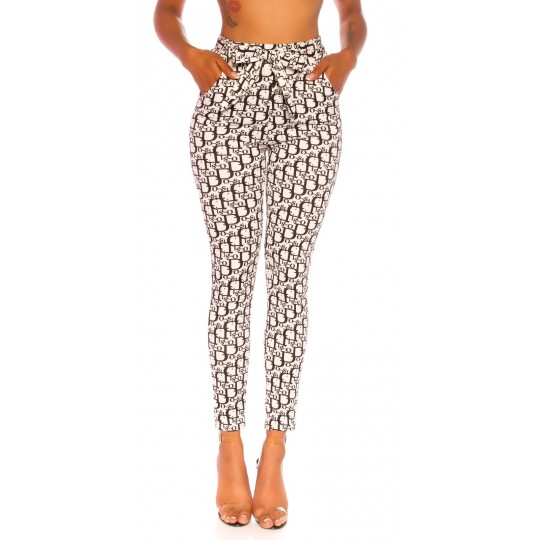 White and black print...