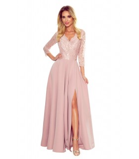 Numoco Amber pink long party dress [LAST CHANCE]