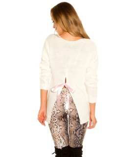 Koucla white sweater with rye [LAST CHANCE]
