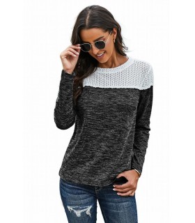 Black Lace Embroidered Shirt [TAMMIALE]