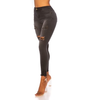 Black high-waisted ripped jeans [LAST CHANCE]