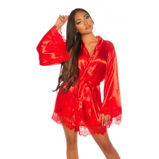 Koucla röd spetstrimmad...