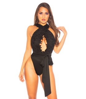 Black decorative embellishment with multiway body strips