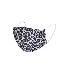 White Leo Patterned Face Mask