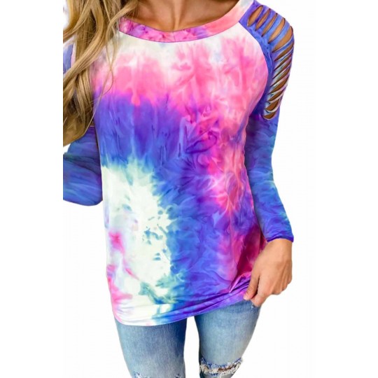 Värikäs solmuvärjätty paita...