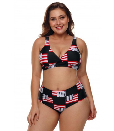 Bikini för flaggtryck