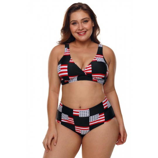 Bikini för flaggtryck